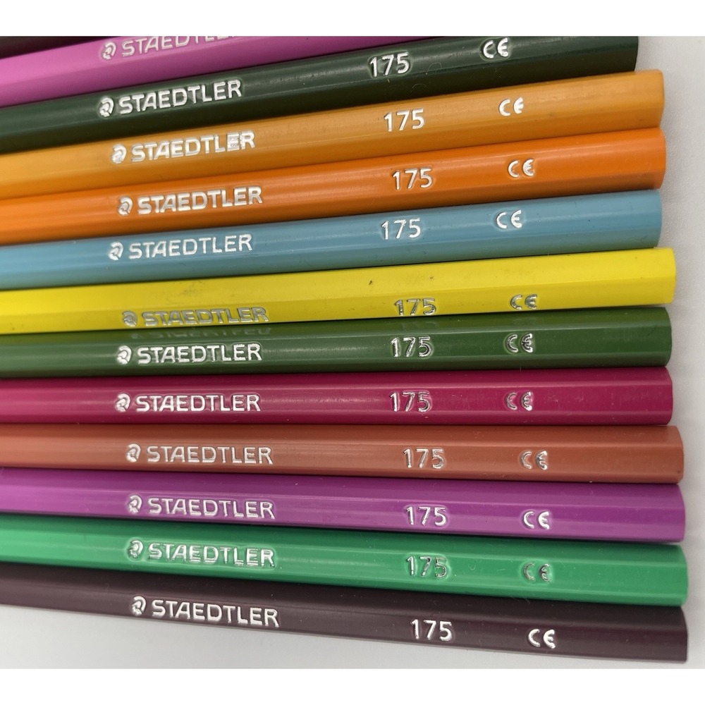 Lot Of 71 Staedtler Colored Pencils W/ Pen & Gear Double Decker Plastic Case Art - Picture 2 of 9